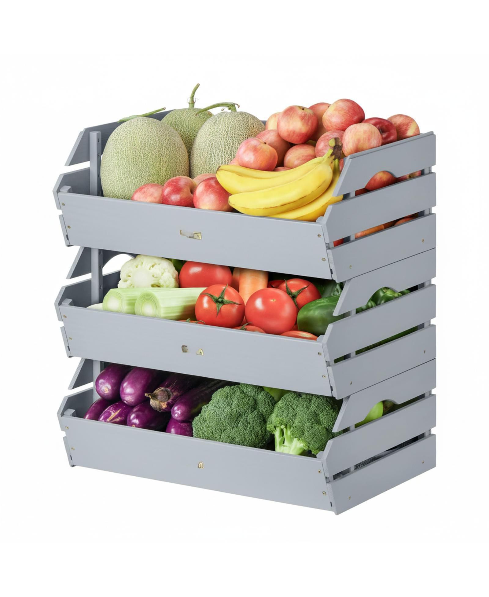 Корзины для хранения YIGII Stackable Wooden Potato Onion Bins