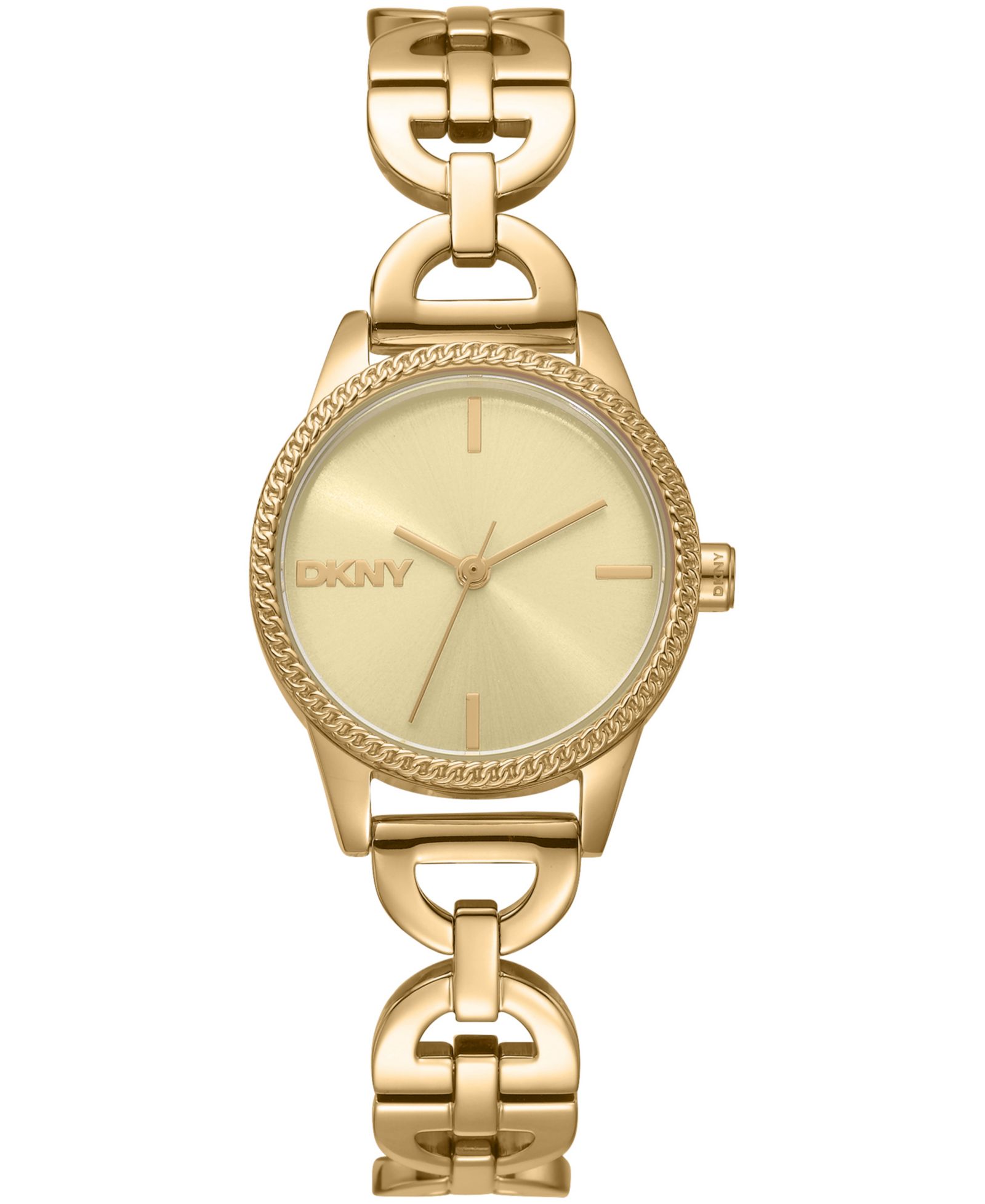 Женские часы DKNY Open Link Quartz Gold-Tone Stainless Steel 26mm