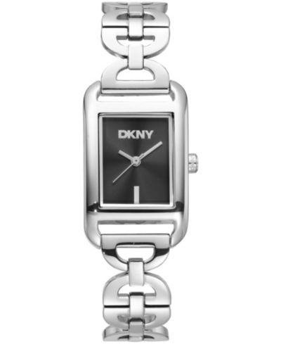 DKNY Women's Open Link Quartz Stainless Steel Bracelet Watch 21x34mm