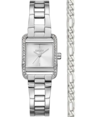DKNY Women's Mini Quartz Stainless Steel Bracelet Watch 23mm and Gift Set