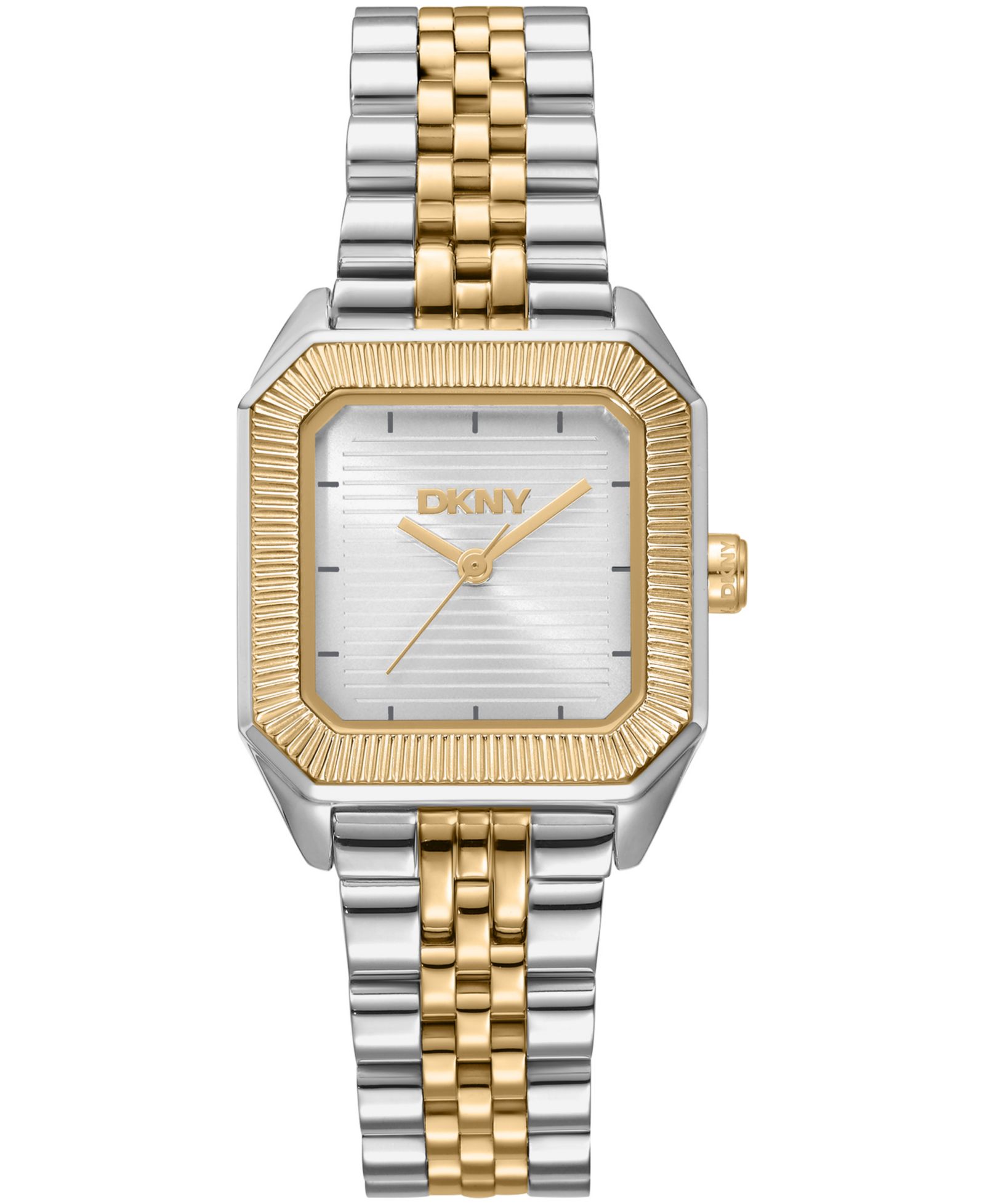 DKNY Женские наручные часы Signature Shape Quartz, двухцветная нержавеющая сталь, 27x34mm