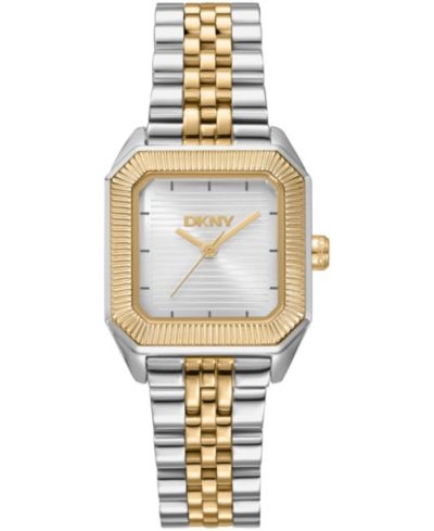 DKNY Женские наручные часы Signature Shape Quartz, двухцветная нержавеющая сталь, 27x34mm