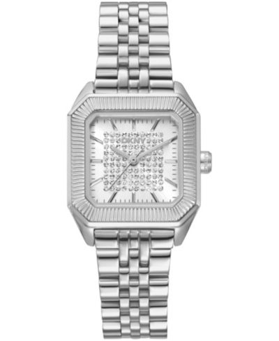 DKNY Women's Signature Shape Quartz Stainless Steel Bracelet Watch 27x34mm
