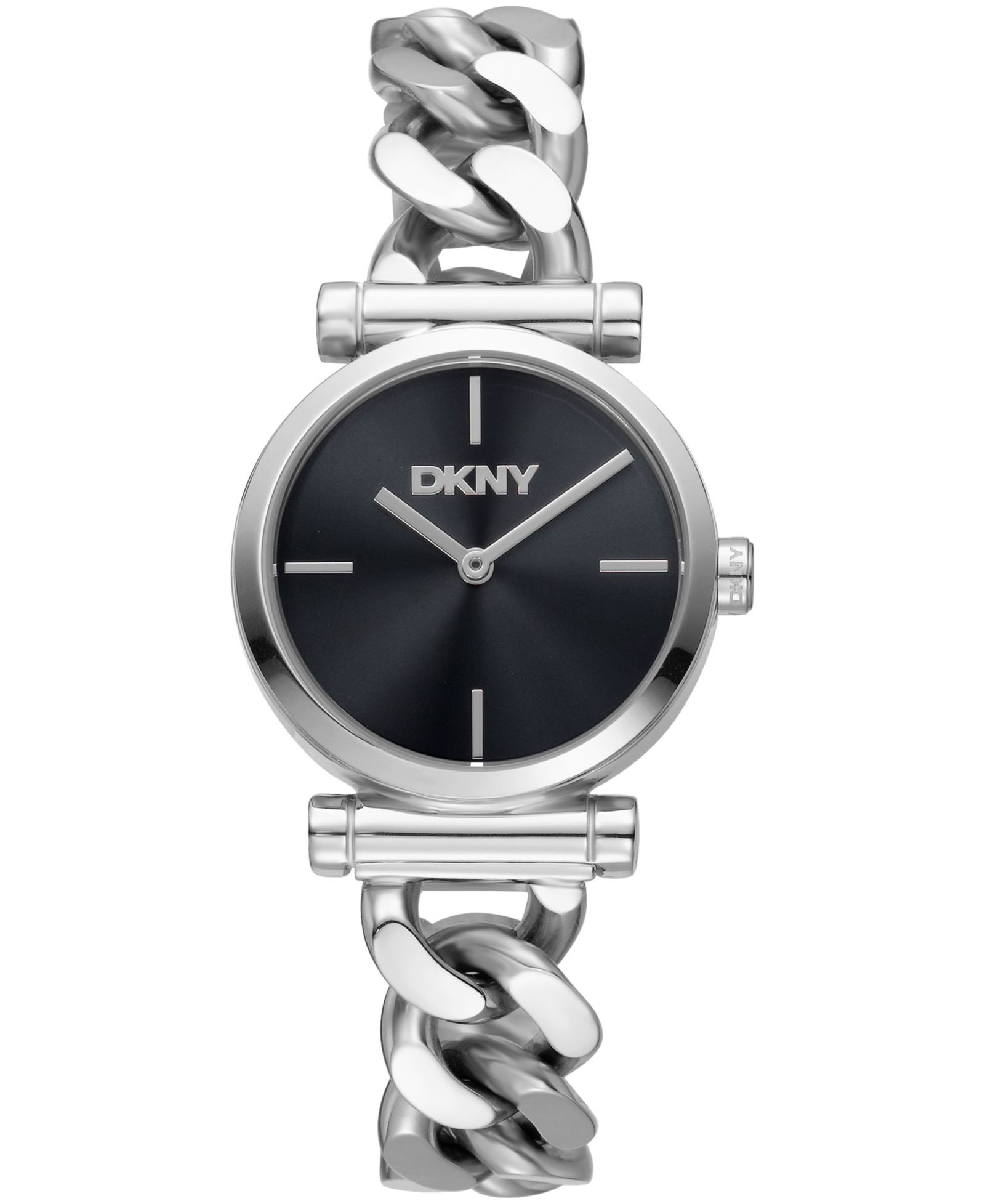 DKNY Women's Open Link Quartz Stainless Steel Chain Bracelet Watch 28mm