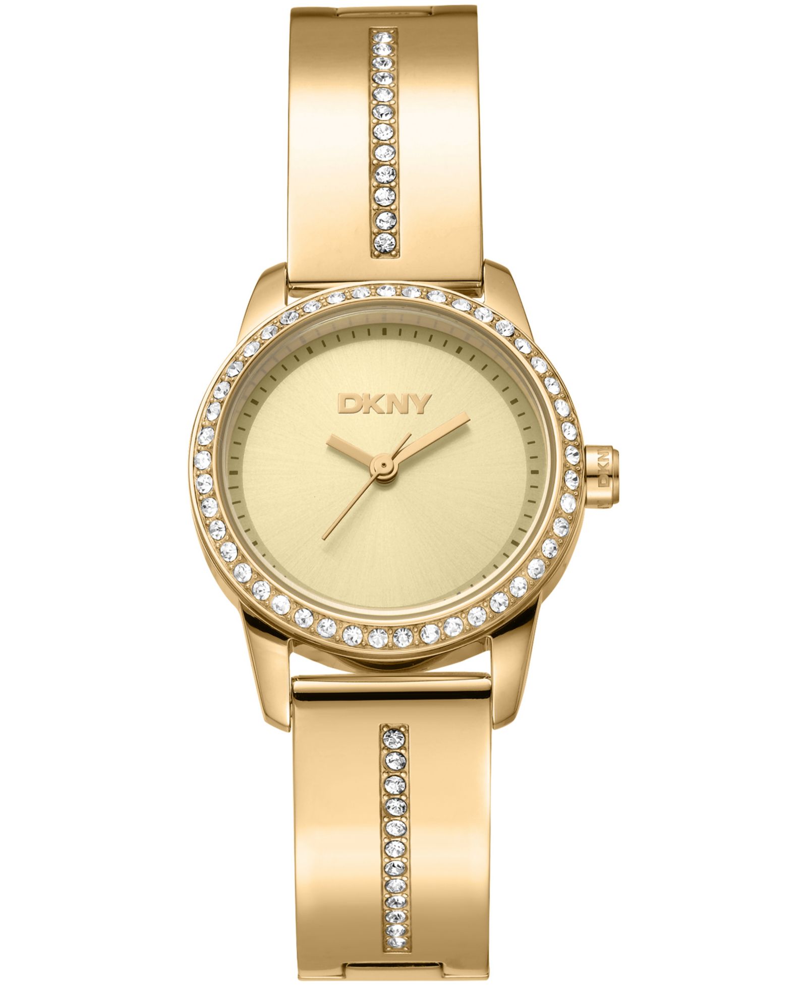 Женские часы DKNY Half Bangle Quartz, золото, сталь, 28mm