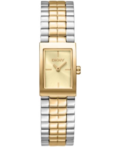 DKNY Women's Signature Shape Quartz Two-Tone Bracelet Watch 17x25.5mm
