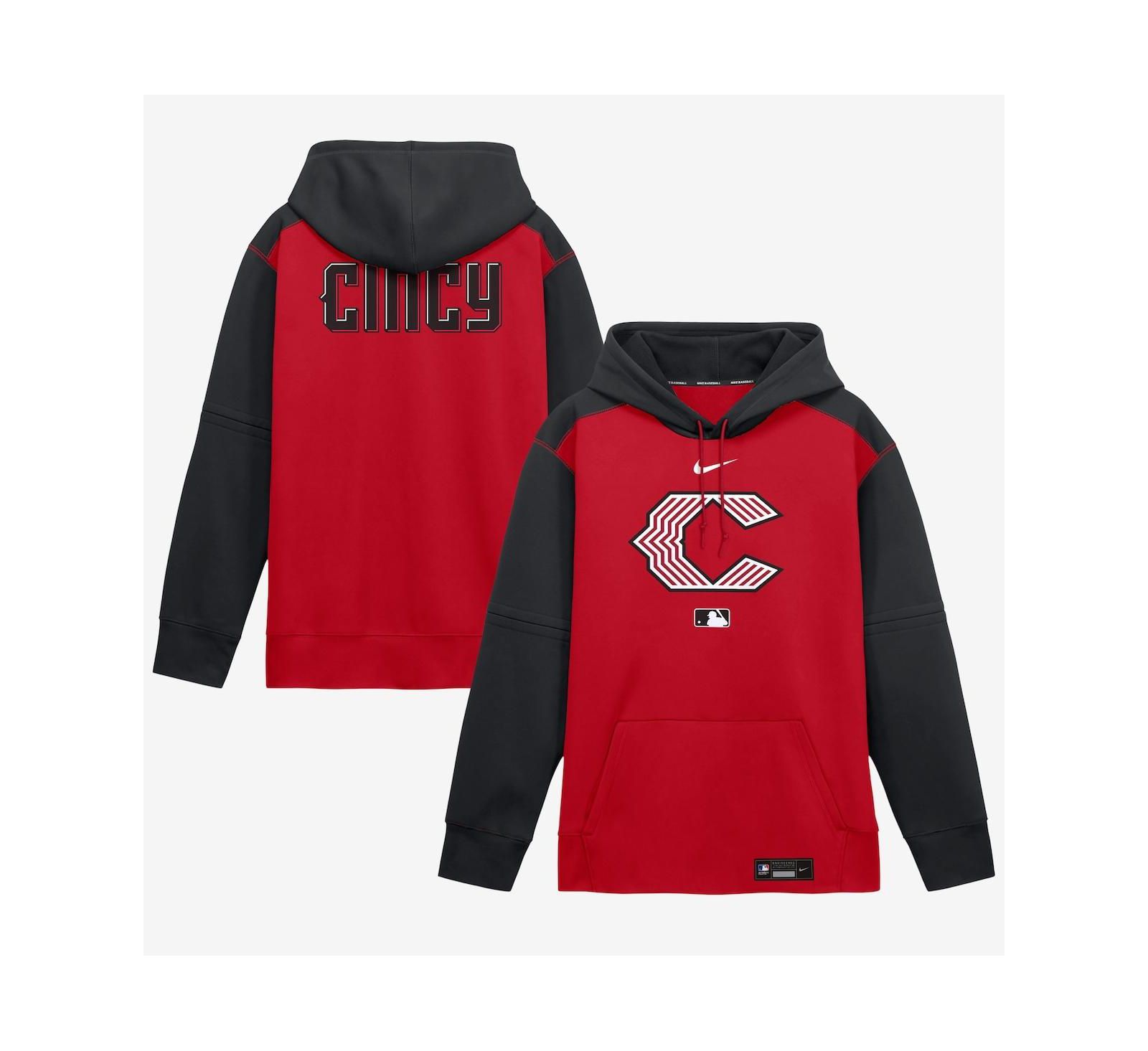 Nike Men's Red/Black Cincinnati Reds 2026 City Connect Authentic Collection Therma-FIT Hoodie