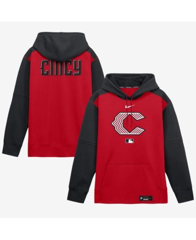 Nike Мужское худи Cincinnati Reds 2026 City Connect Authentic Collection Therma-FIT, красно-черное