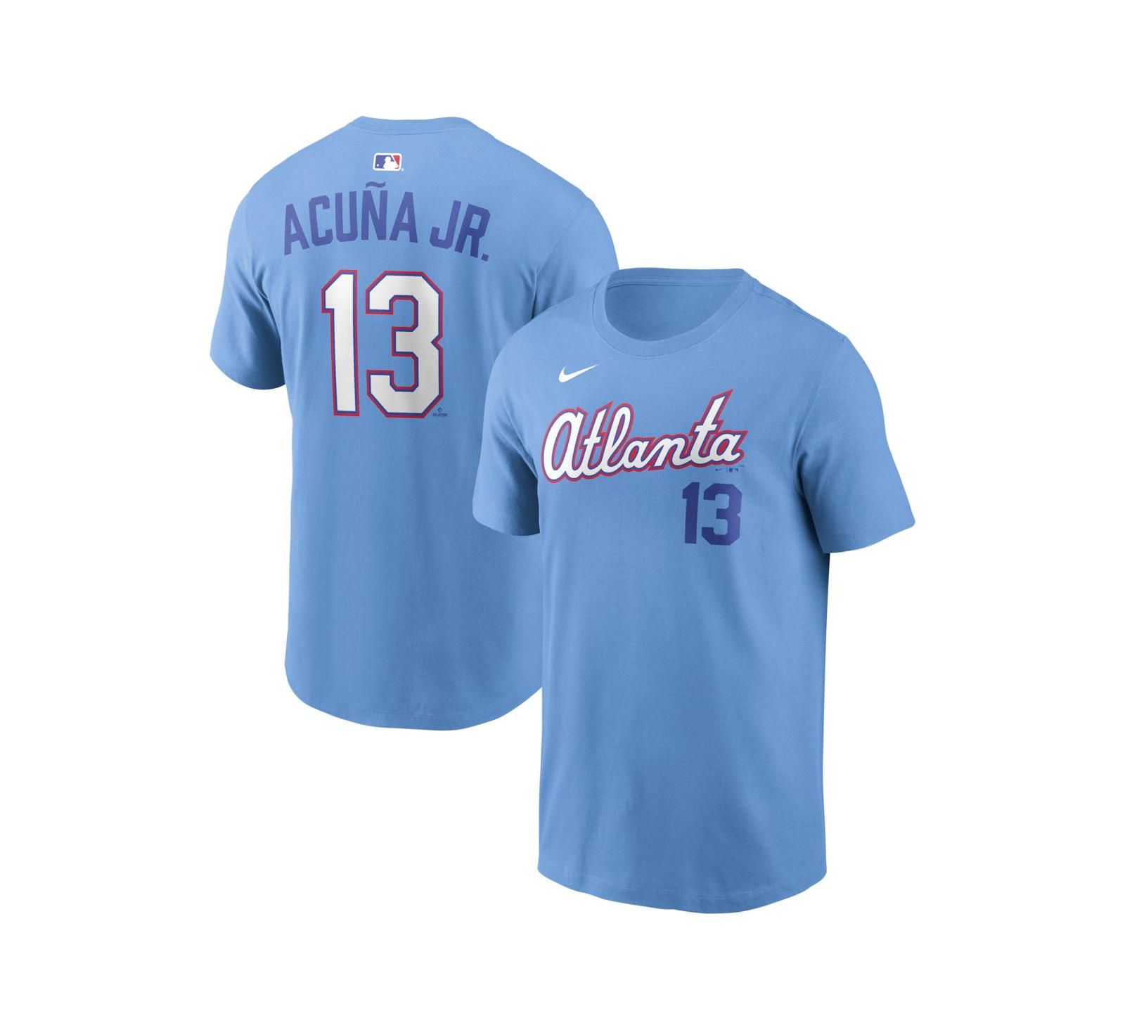Nike Men's Ronald Acuña Jr. Powder Blue Atlanta Braves 2026 City Connect Name & Number T-Shirt