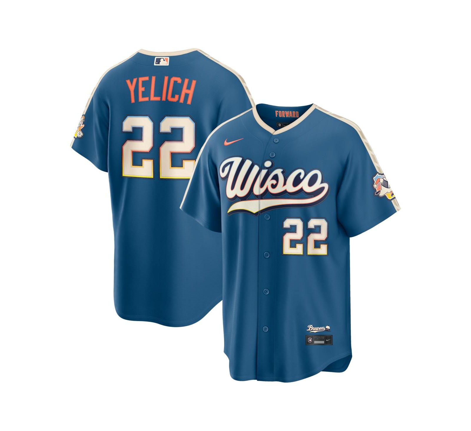Nike Мужская джерси Milwaukee Brewers 2026 City Connect, Christian Yelich