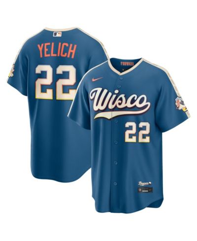 Nike Men's Christian Yelich Mineral Blue Milwaukee Brewers 2026 City Connect Stadium Jersey