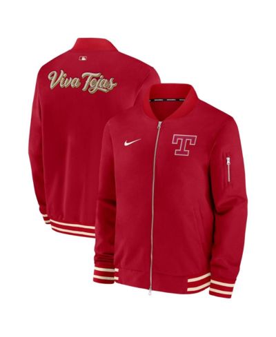 Мужская бомбер-куртка Nike Texas Rangers 2026 City Connect Authentic Collection, красная
