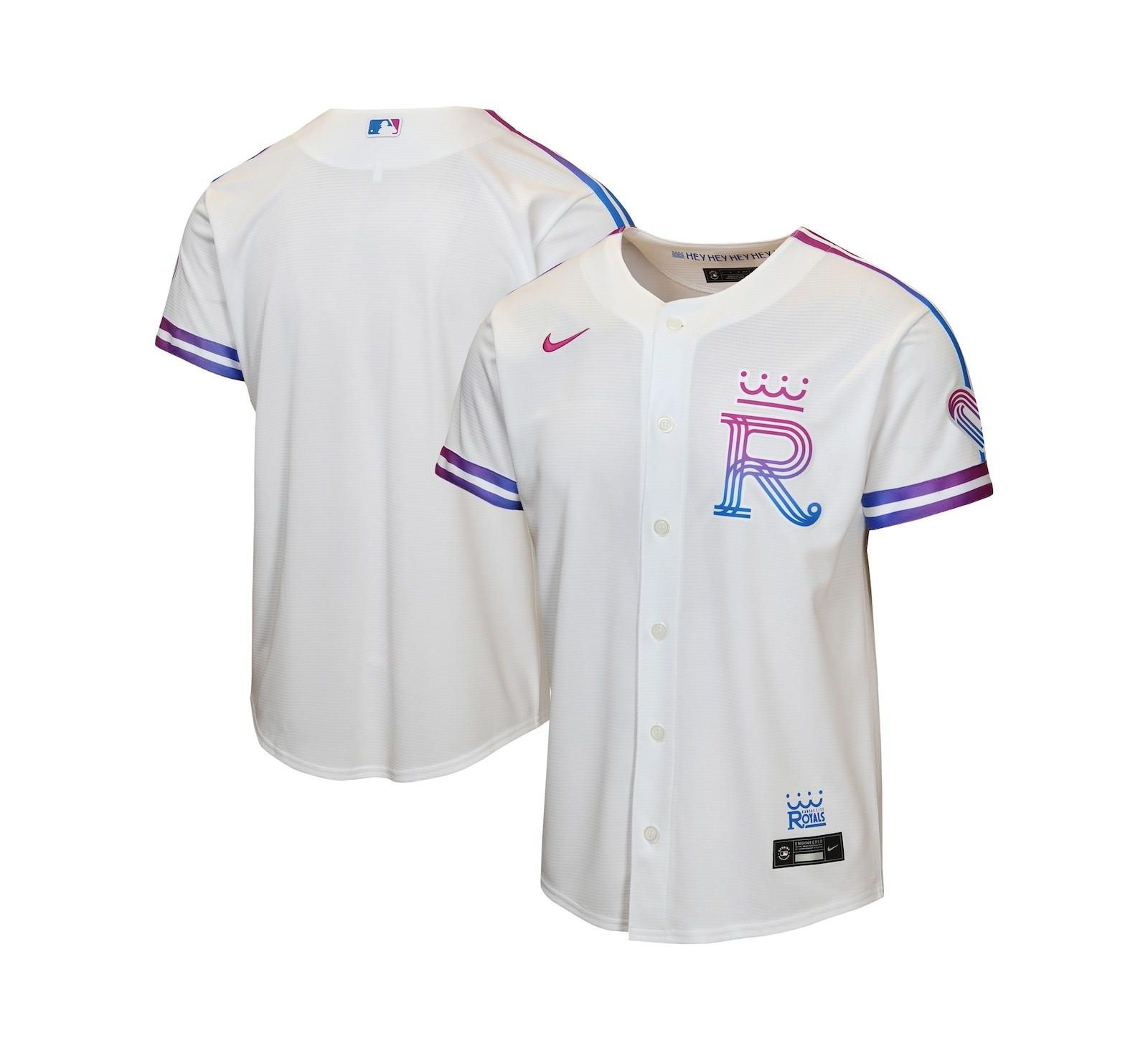 Nike джерси Kansas City Royals 2026 City Connect Stadium для мальчиков и девочек, белая