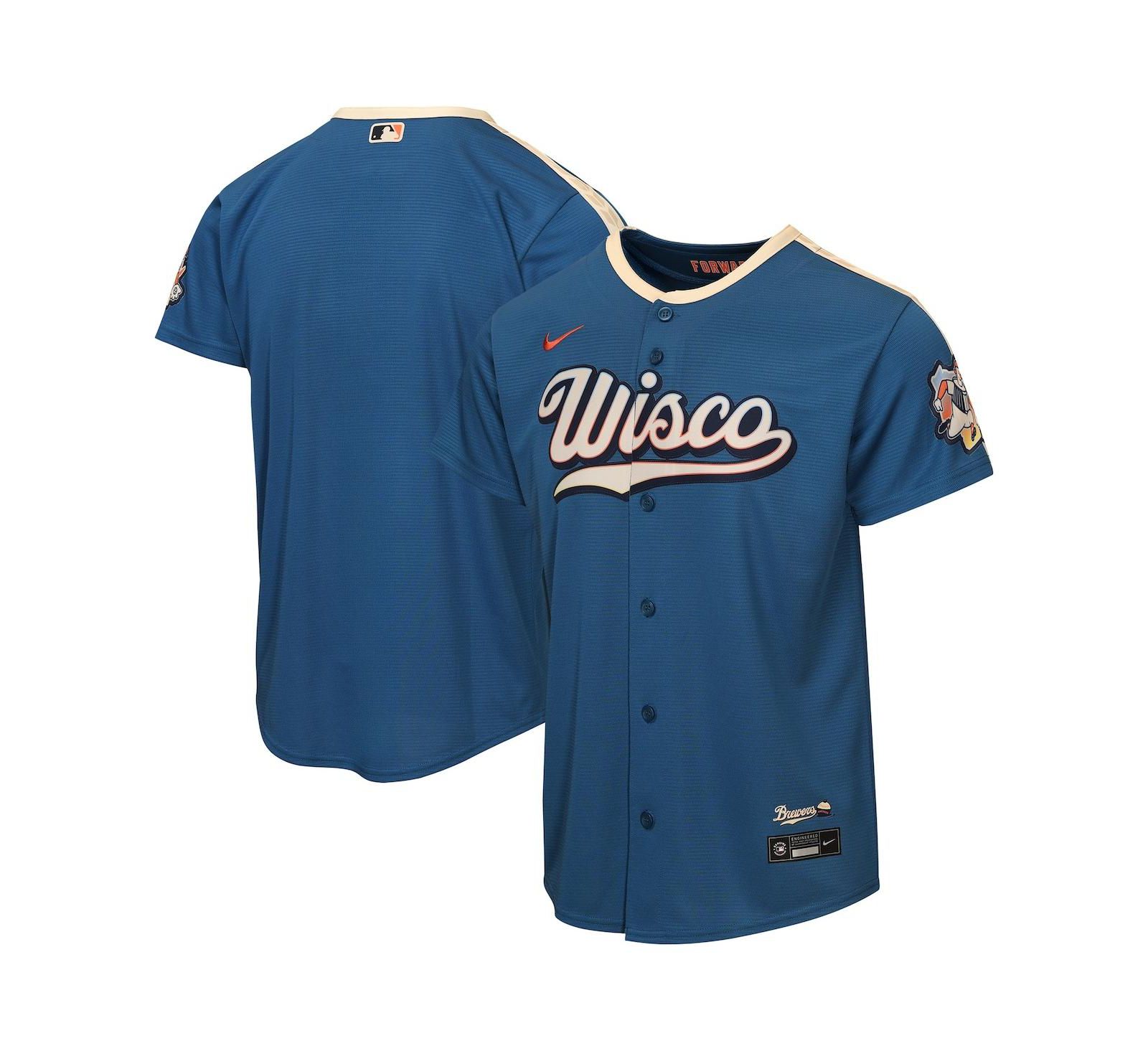 Nike Детская синяя джерси Milwaukee Brewers 2026 City Connect Stadium