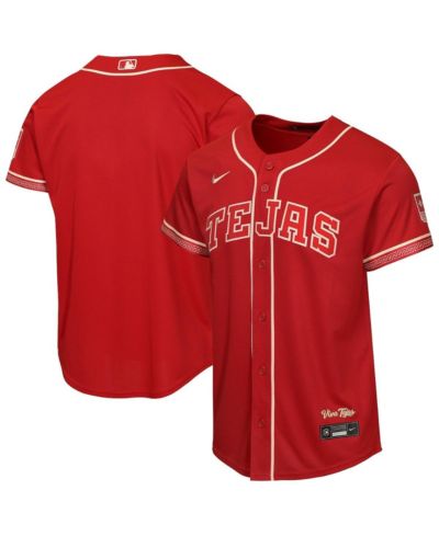 Nike джерси Nike Big Boys and Girls Red Texas Rangers 2026 City Connect Stadium
