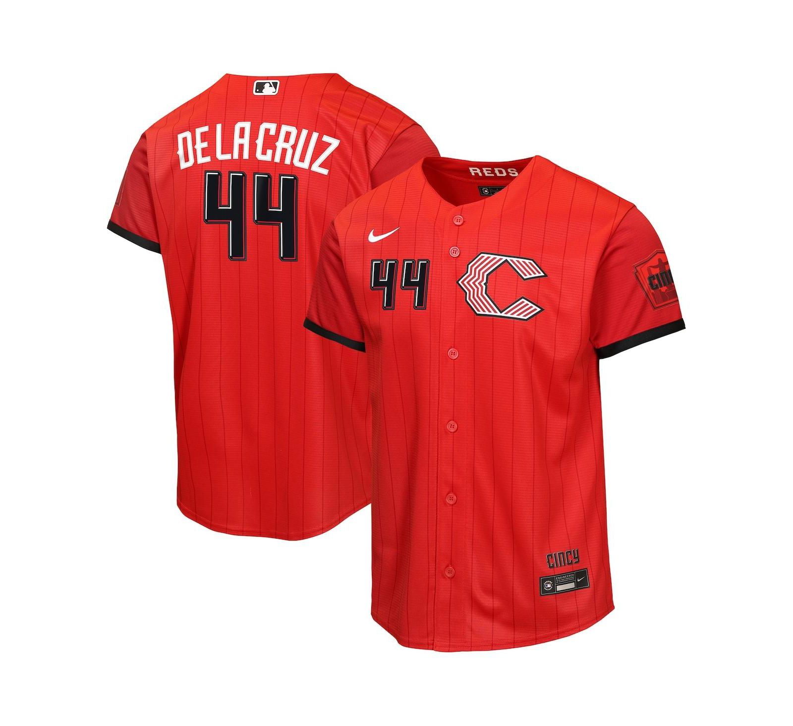 Nike Big Boys and Girls Elly De La Cruz Red Cincinnati Reds 2026 City Connect Stadium Jersey