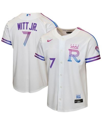 Майка Nike для мальчиков и девочек Bobby Witt Jr. белая Kansas City Royals 2026 City Connect Stadium