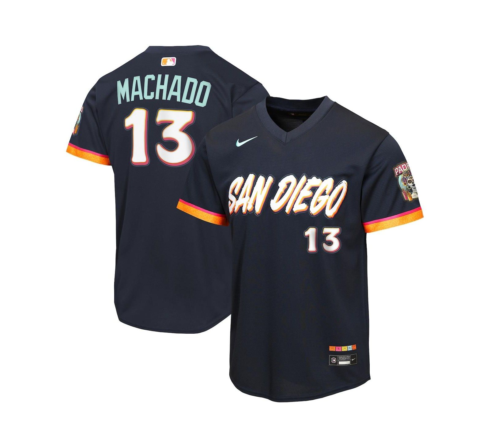 Nike джерси Manny Machado Black San Diego Padres 2026 City Connect Stadium для мальчиков и девочек