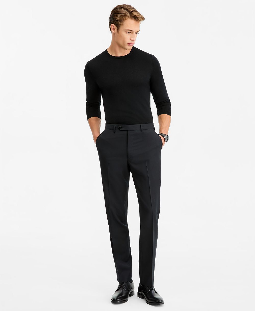 Мужские брюки The Men's Store Modern-Fit Black 100% Wool Suit Separate
