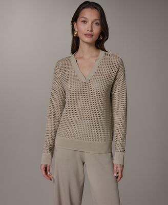 Женский джемпер Donna Karan Weekend Long-Sleeve Pointelle