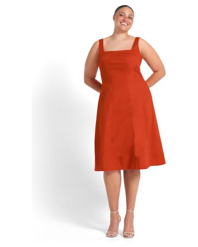 ESTELLE Women's Rohana A-Line Cotton Summer Mini Dress