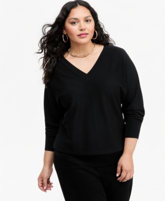 Женский свитер Plus Size I.N.C. International Concepts Double V V-Neck Dolman