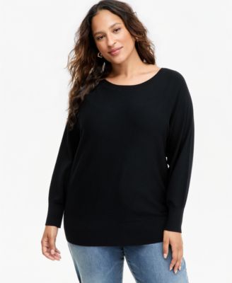 Свитер I.N.C. International Concepts Plus Size с вырезом лодочкой и рукавами реглан