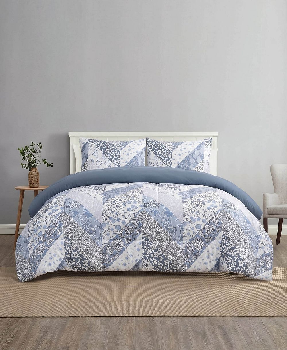 Комплект из 3 одеял Bryony Floral Soft Patchwork Design