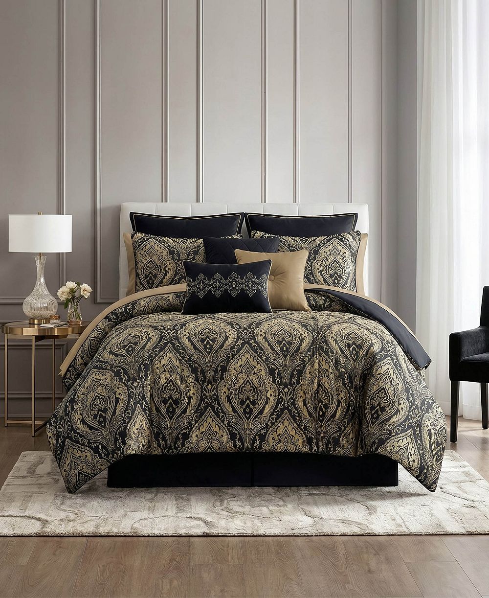 Medford комплект постельного белья Damask Bold Design из 14 предметов, Queen