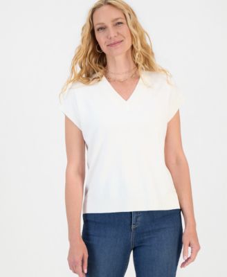 Style & Co Women's Sleeveless V-Neck Sweater, Macy's Exclusive