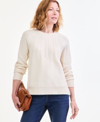 Style & Co Women's Cable Crewneck Long-Sleeve Sweater, Macy's Exclusive