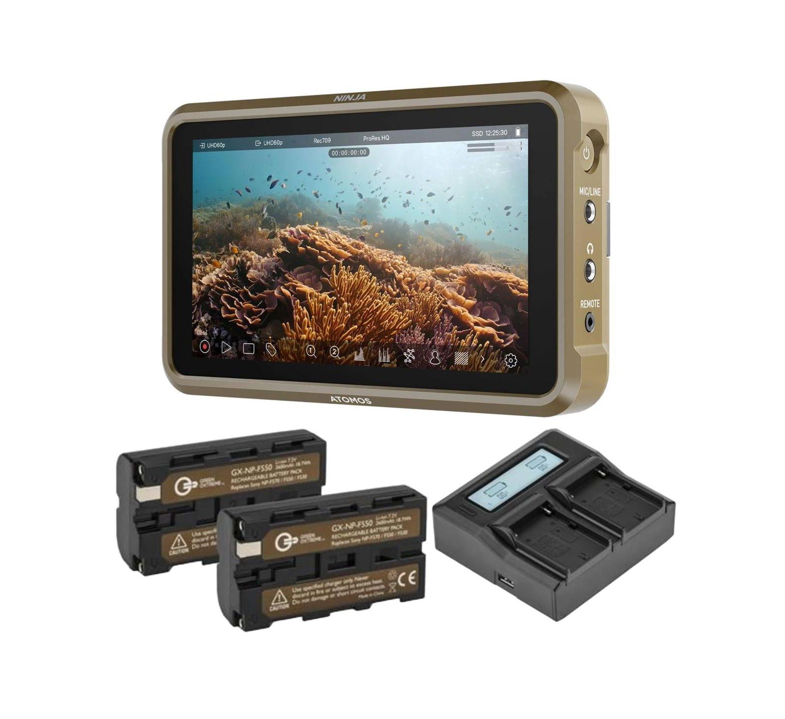 Atomos Ninja 5.2" HDR Monitor-Recorder with 2x Batteries and Dual Charger