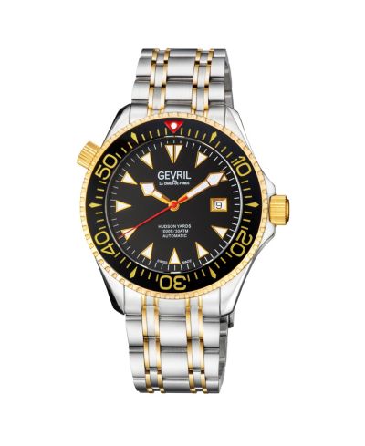 Gevril Men's Hudson Yards Swiss Automatic Two toned SS IPYG Bracelet Watch