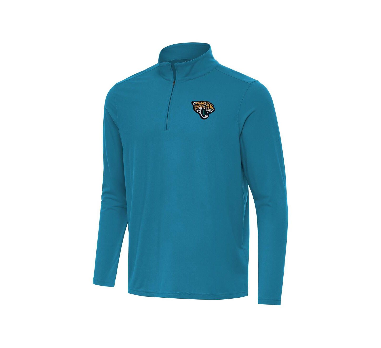 Мужская ветровка Antigua Teal Jacksonville Jaguars Intent Quarter-Zip