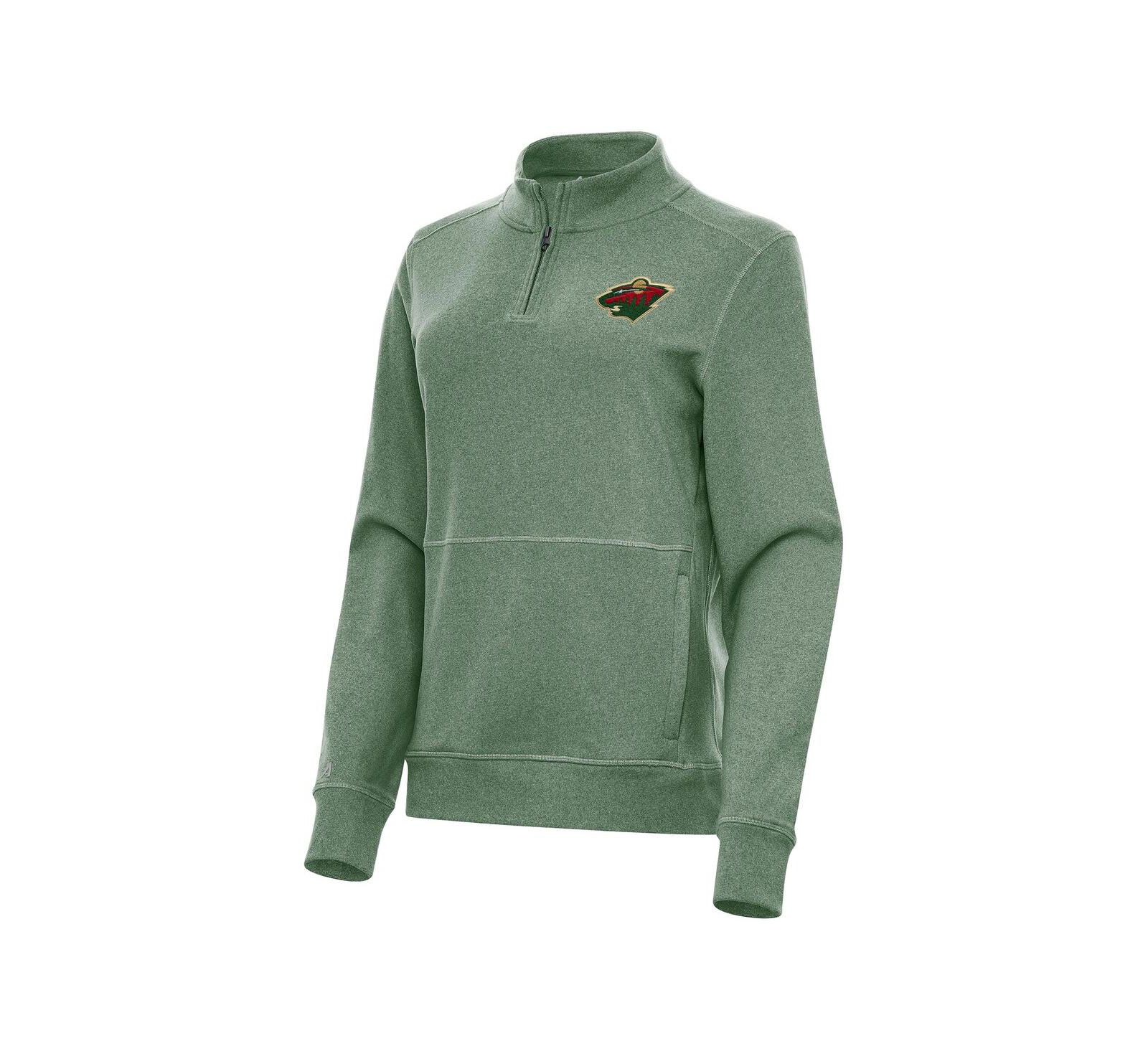 Antigua Women's Hunter Green Minnesota Wild Crush Quarter-Zip Fleece Sweatshirt