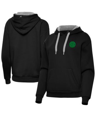 Женское худи Antigua Black Boston Bruins St. Patrick's Day Victory Pullover