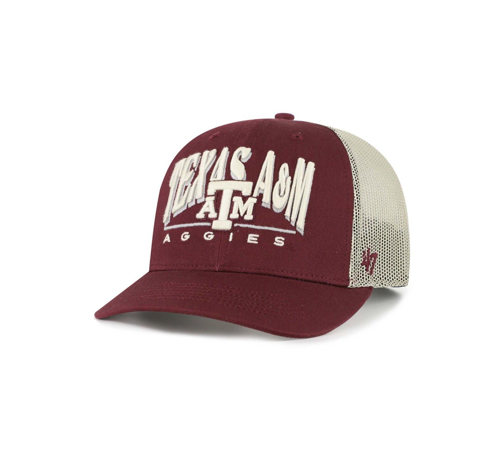 Мужская бейсболка '47 Brand Maroon Texas A&M Aggies Arid Adjustable Trucker Hat