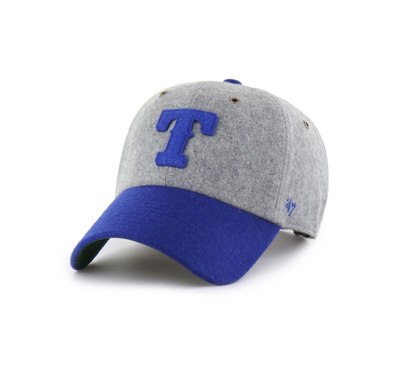 Мужская кепка '47 Brand Gray/Royal Texas Rangers Golden Age Wool