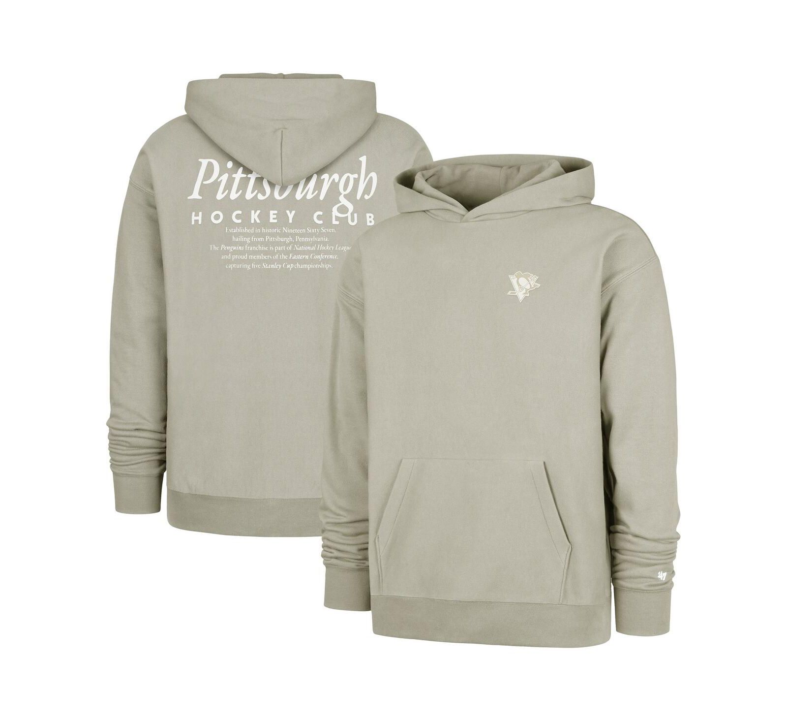 Мужское худи '47 Brand Gray Pittsburgh Penguins Foundation Pullover