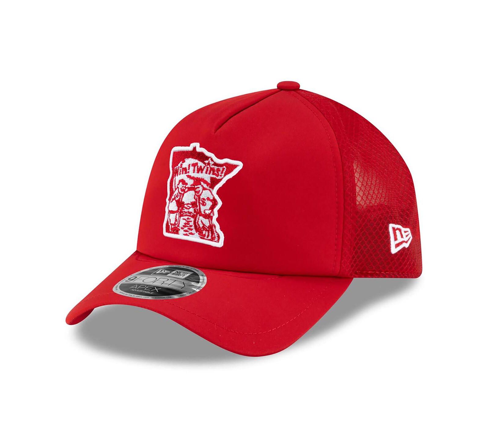 Кепка New Era Men's Red Minnesota Twins 2026 Batting Practice Alternate Apex 9FORTY Adjustable