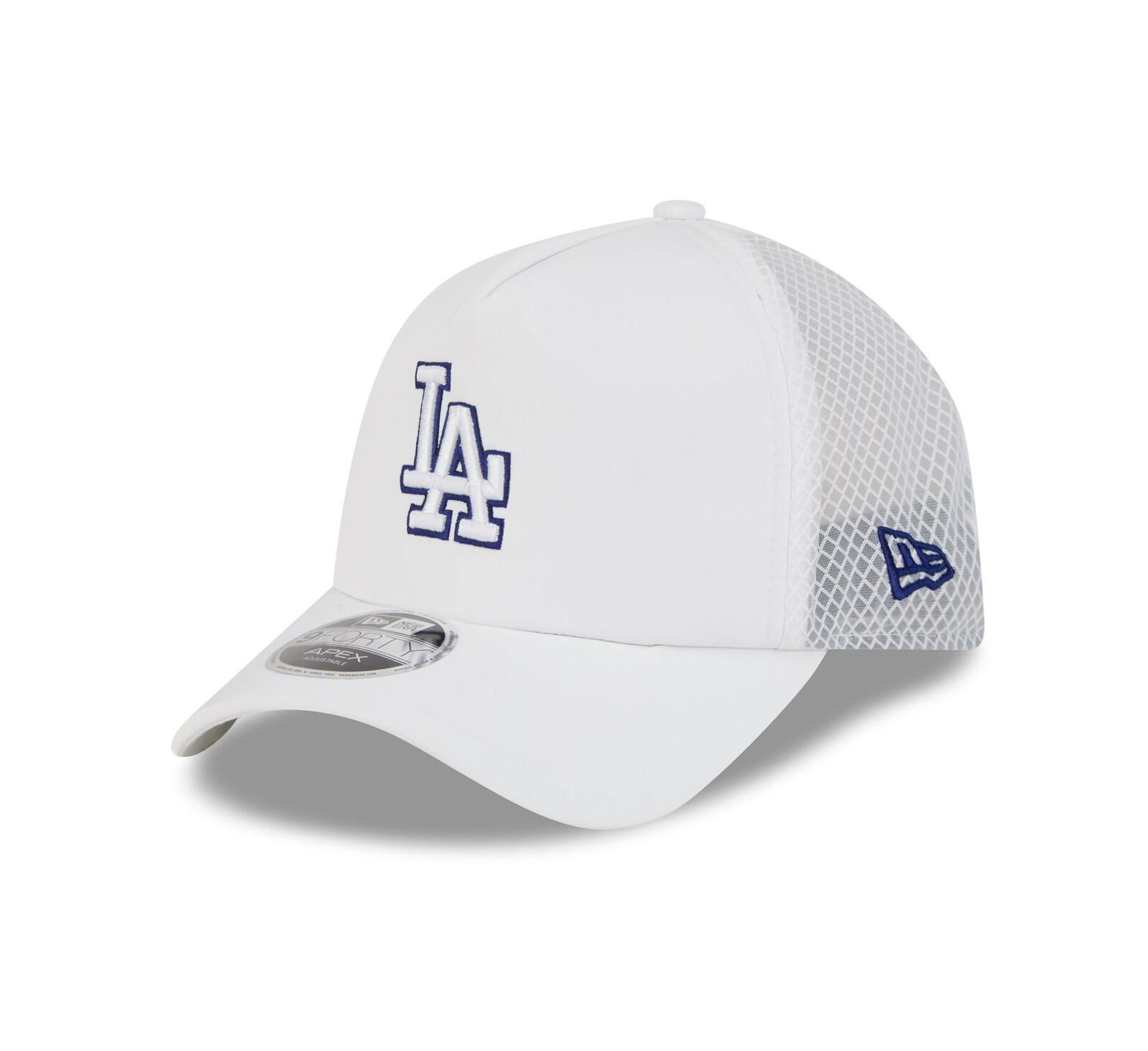 New Era Men's White Los Angeles Dodgers 2026 Batting Practice Apex 9FORTY Adjustable Trucker Hat