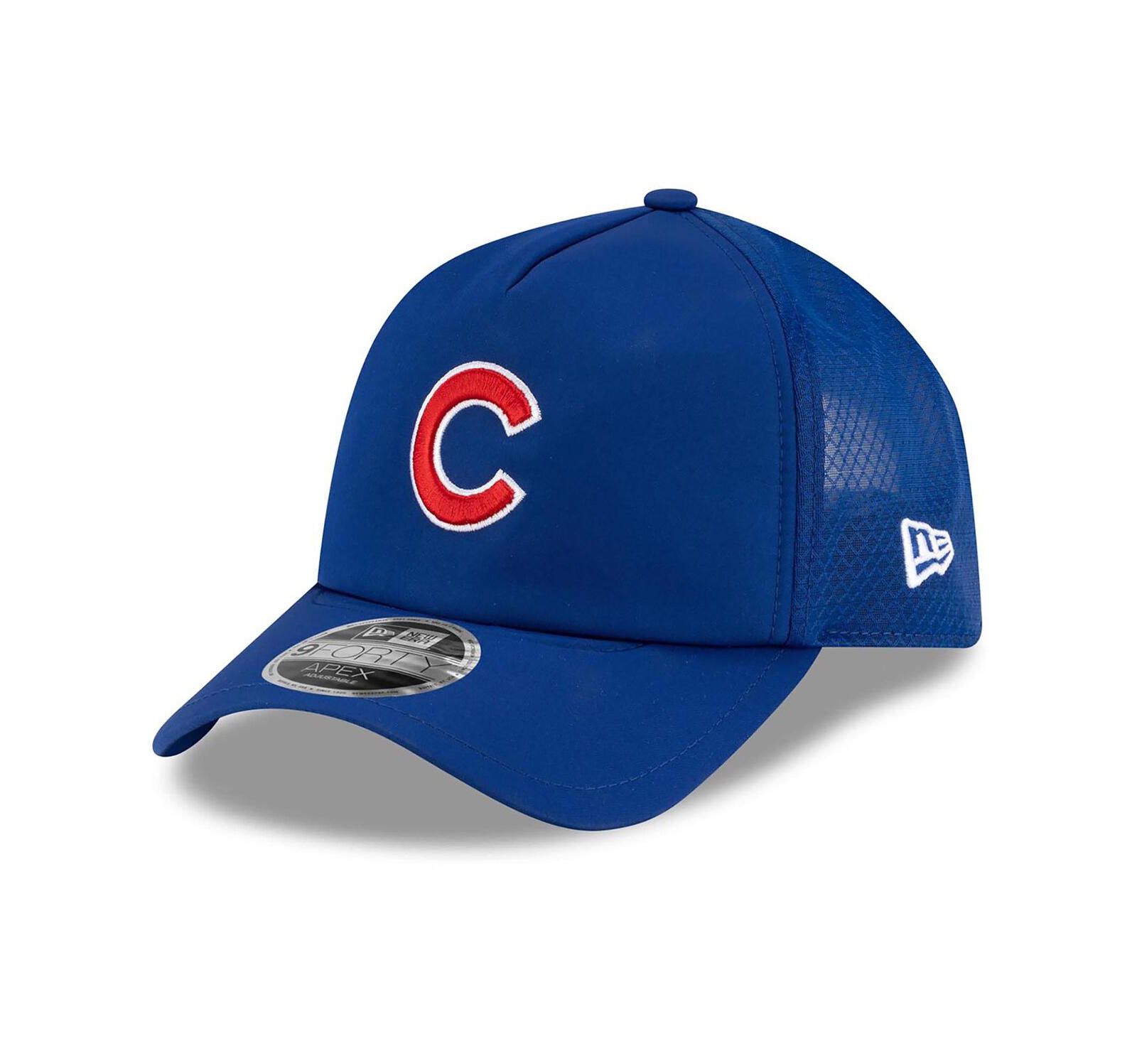 Мужская кепка New Era Royal Chicago Cubs 2026 Batting Practice Apex 9FORTY Adjustable Trucker