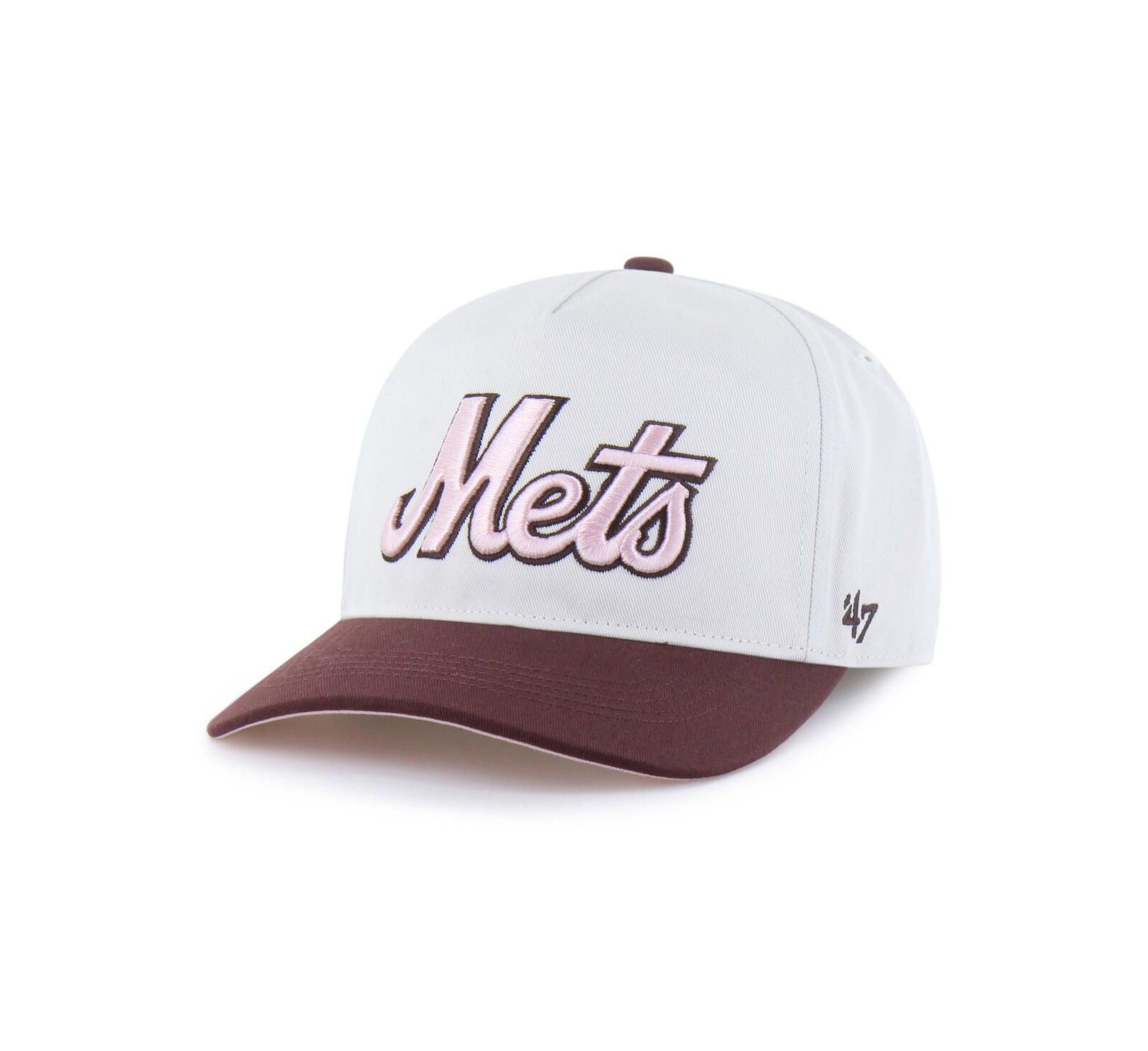 Мужская и женская кепка '47 Brand Stone/Burgundy New York Mets Love Letter Adjustable Hitch