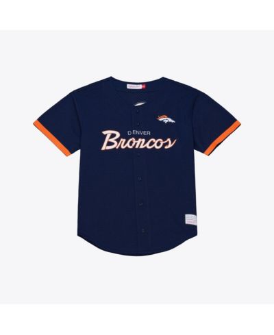 Mitchell & Ness Мужская джерси Mitchell & Ness Denver Broncos Head Coach Mesh Full-Button Fashion Jersey, Navy