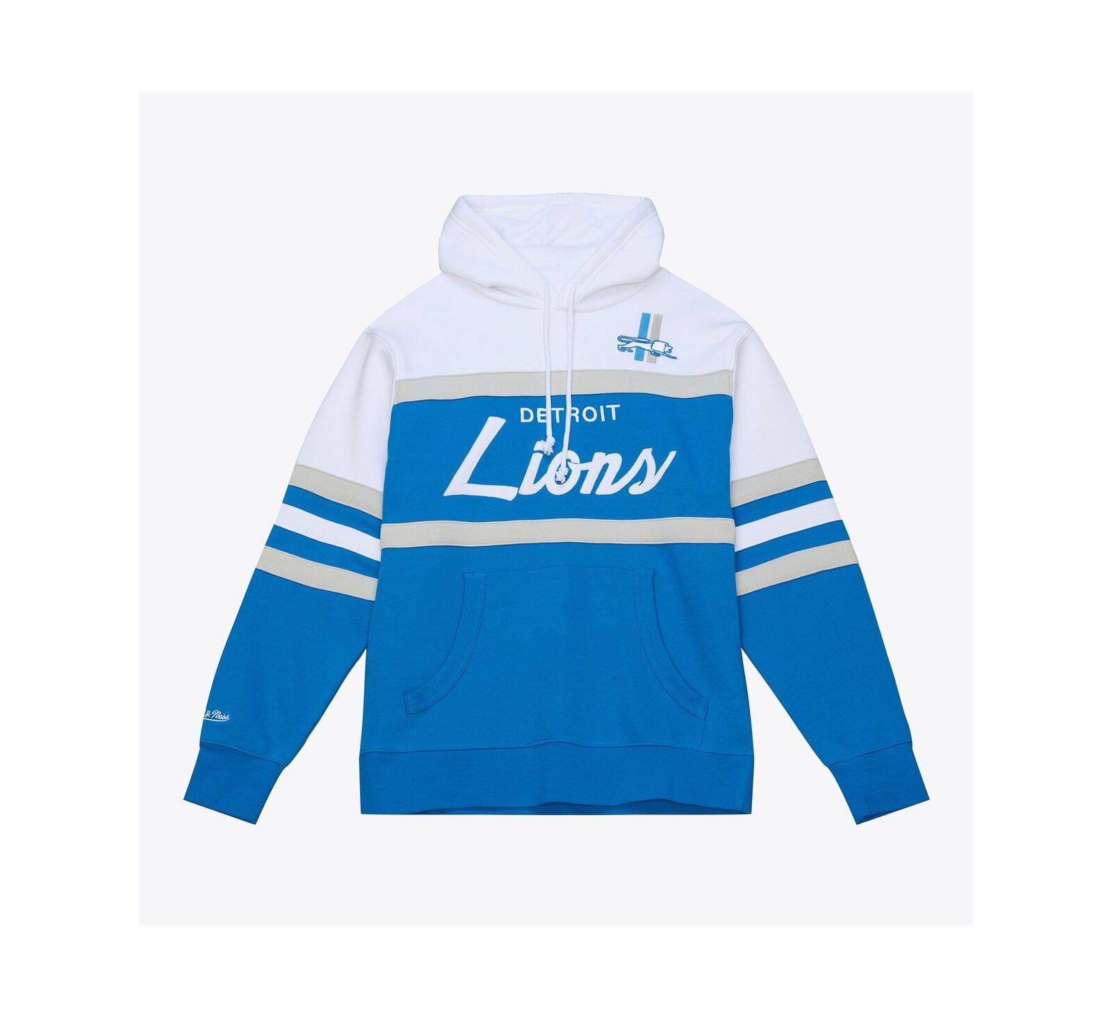 Мужское худи Mitchell & Ness Blue Detroit Lions Head Coach