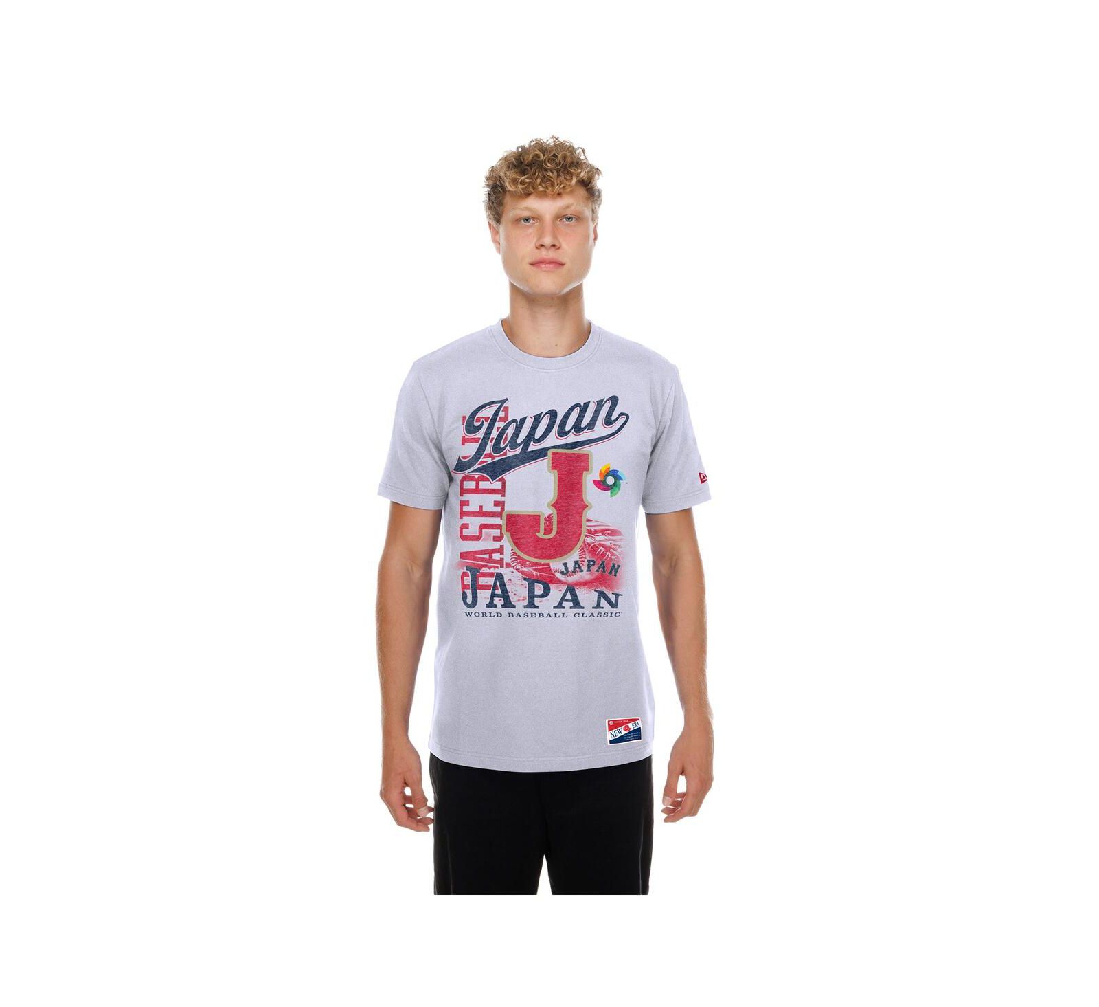 New Era Men's White Japan Baseball 2026 World Baseball Classic Oversized Throwback Distressed T-Shirt