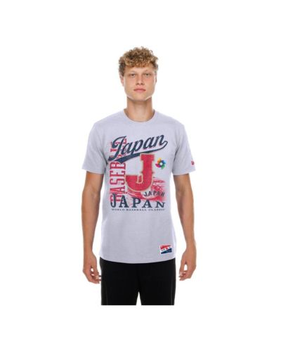 Мужская футболка New Era Japan Baseball 2026 World Baseball Classic Oversized Throwback Distressed, белая