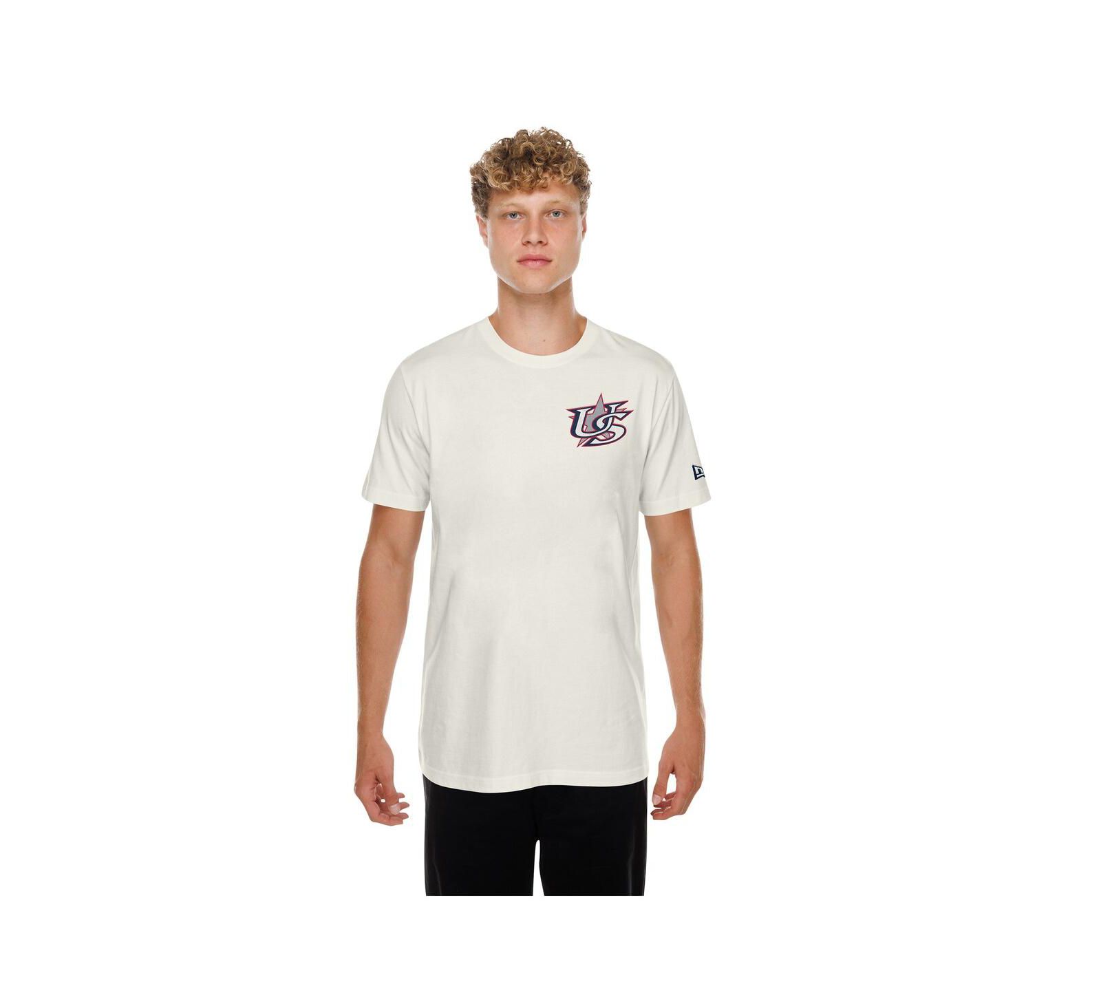 New Era Men's Cream USA Baseball 2026 World Baseball Classic Hot Dog T-Shirt