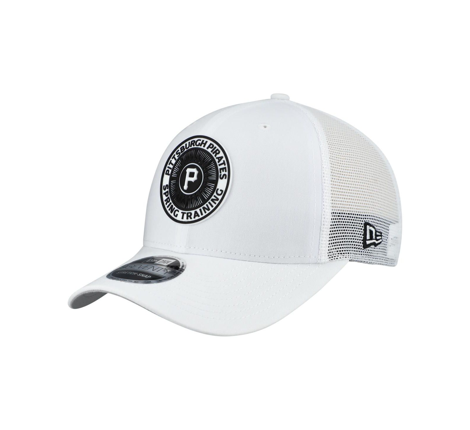 Мужская кепка New Era Pittsburgh Pirates 2026 Spring Training 9SEVENTY Adjustable Trucker, белая