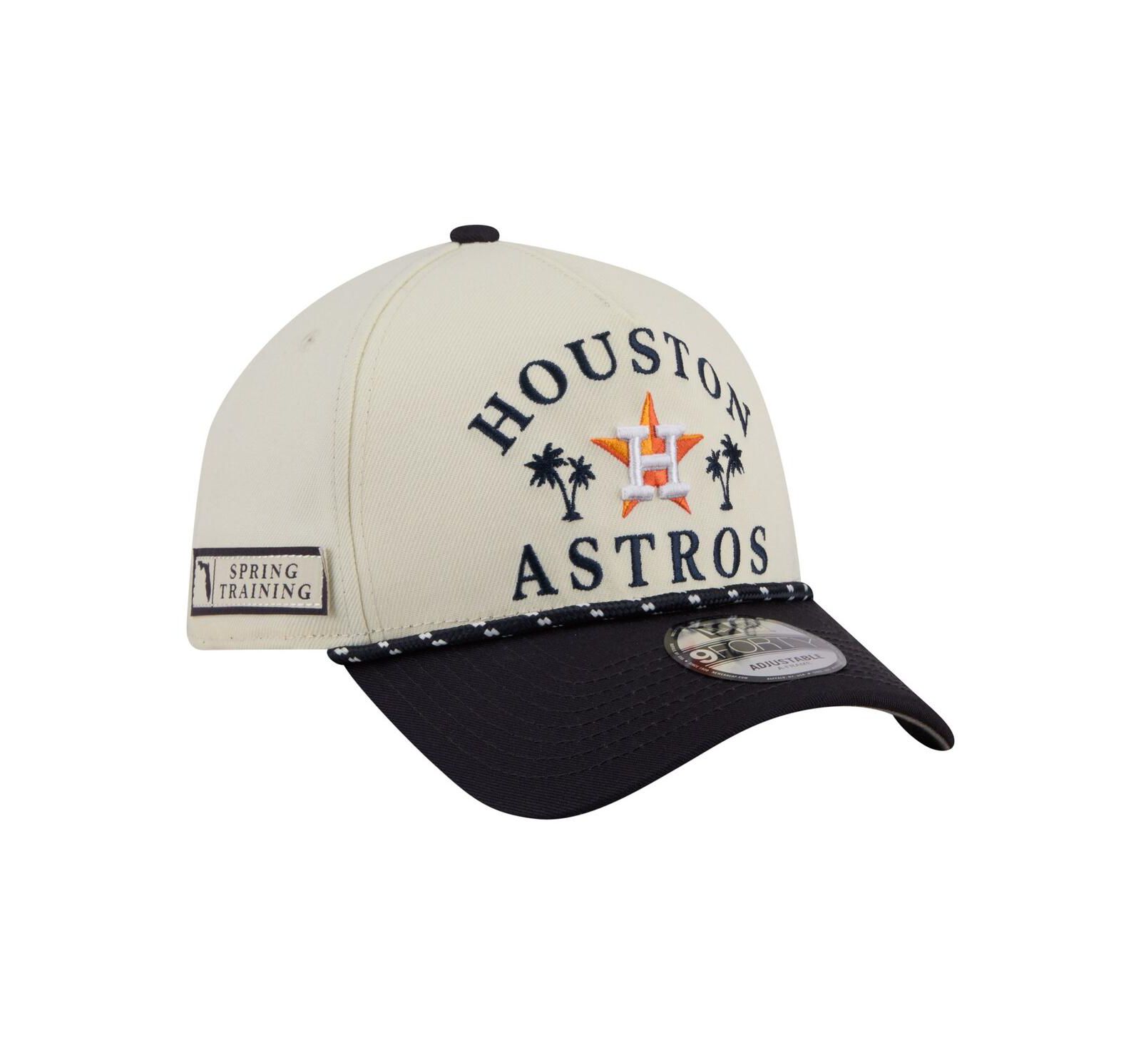 New Era Мужской Cream Houston Astros 2026 Spring Training Fan Pack Rope A-Frame 9FORTY Adjustable Hat